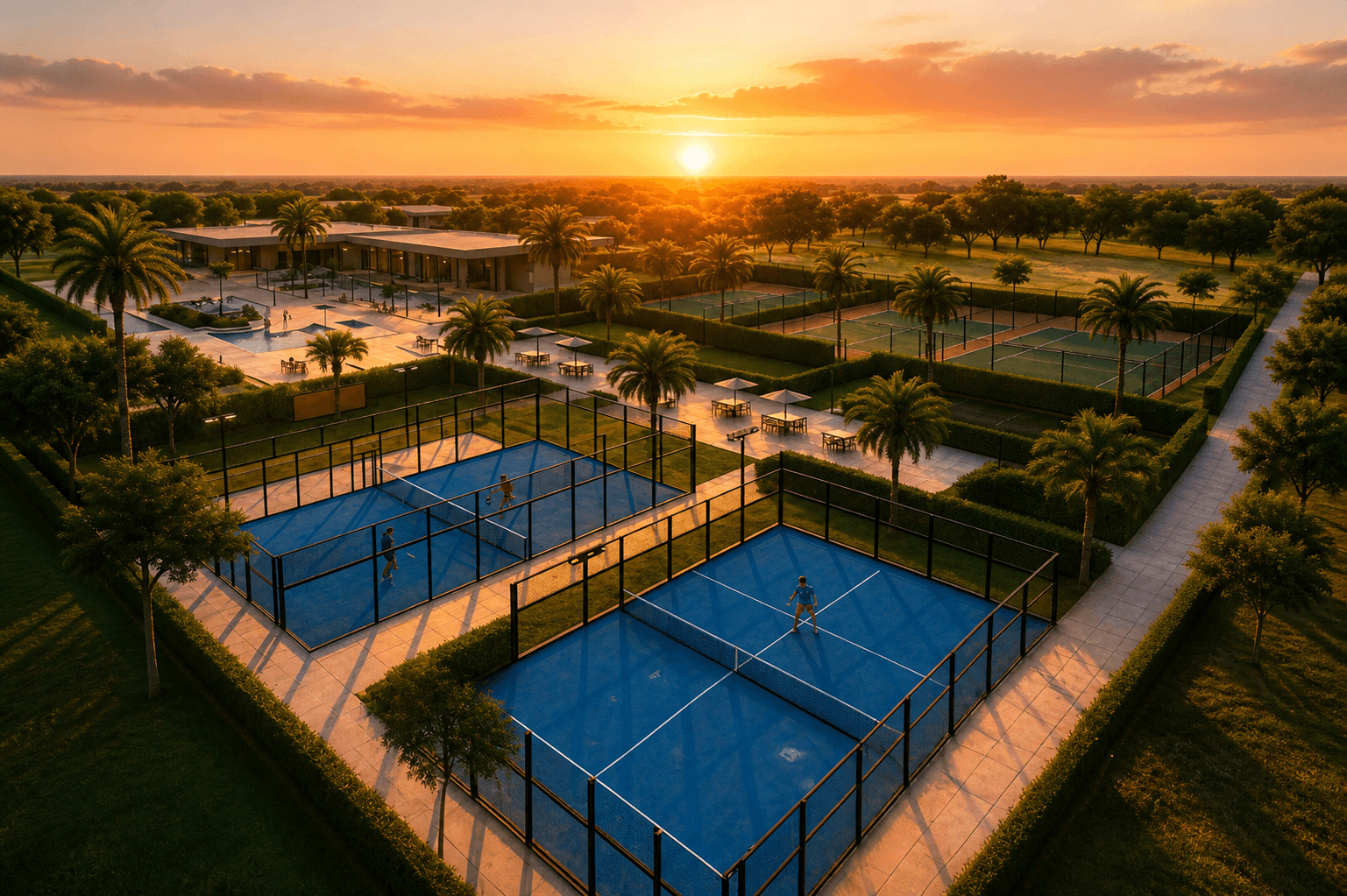 Areguá Forest — Vista aérea canchas de pádel
