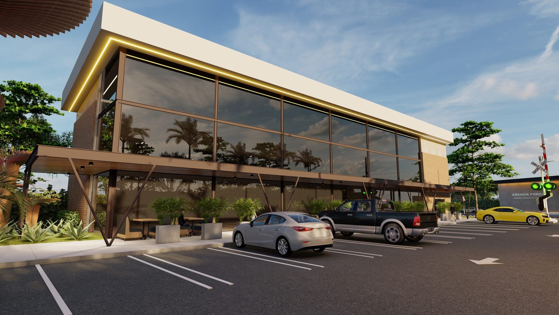 Areguá Forest — Centro comercial en el ingreso